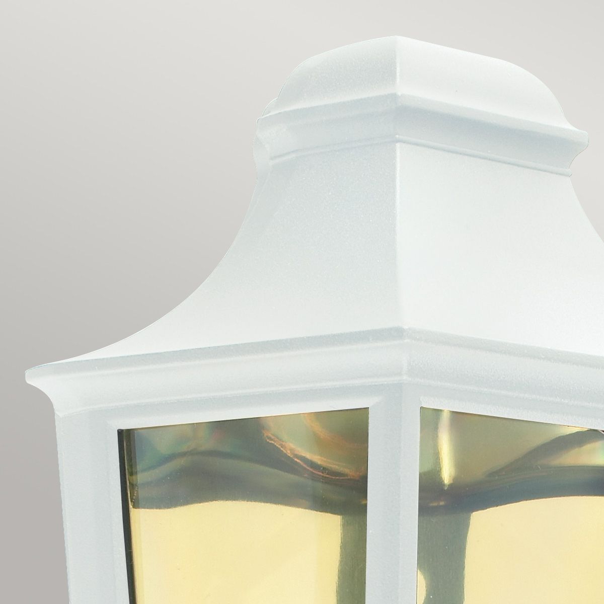 Turin 1 Light Half Lantern - Black/White E27 IP54