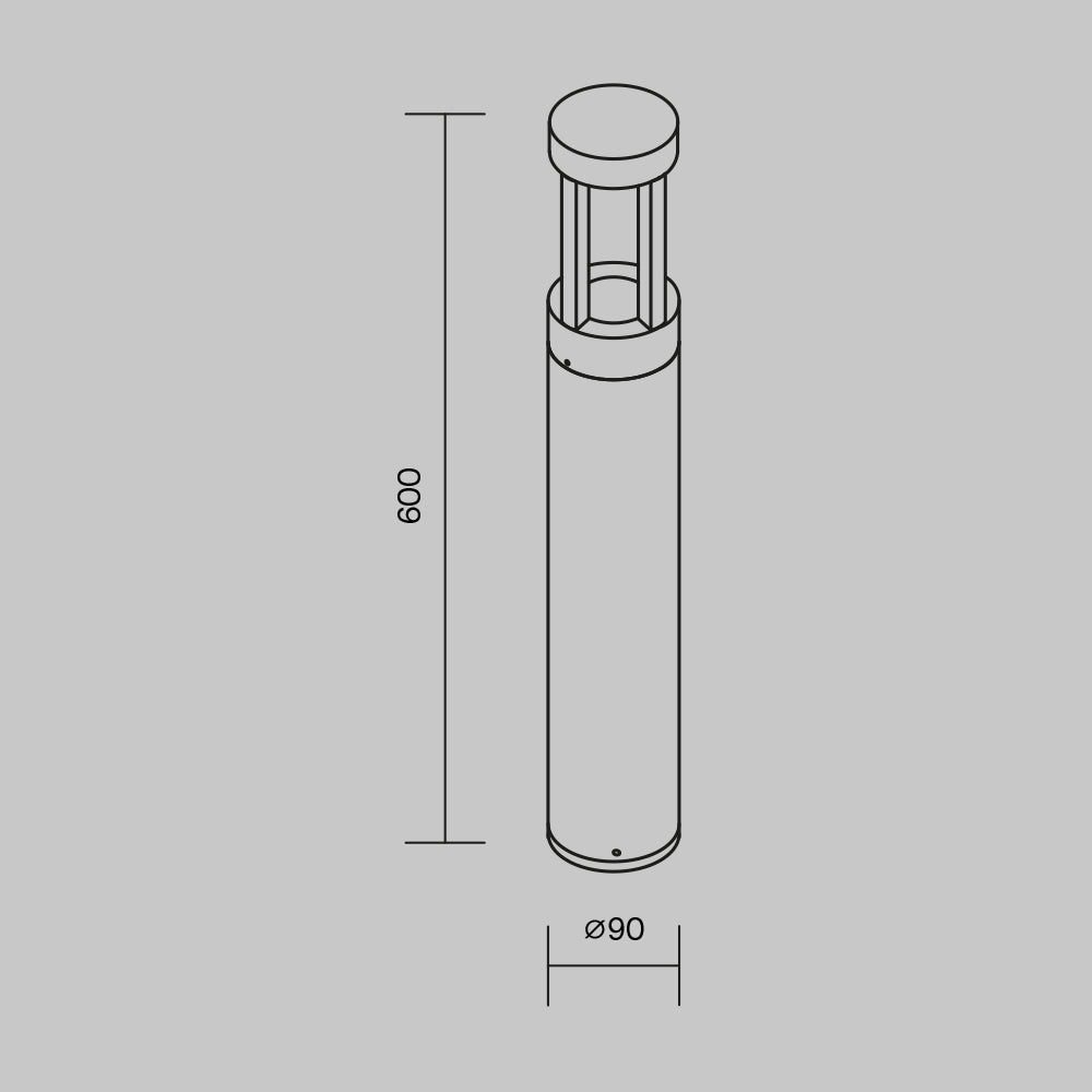 Vint LED Bollard Light 3000K IP65