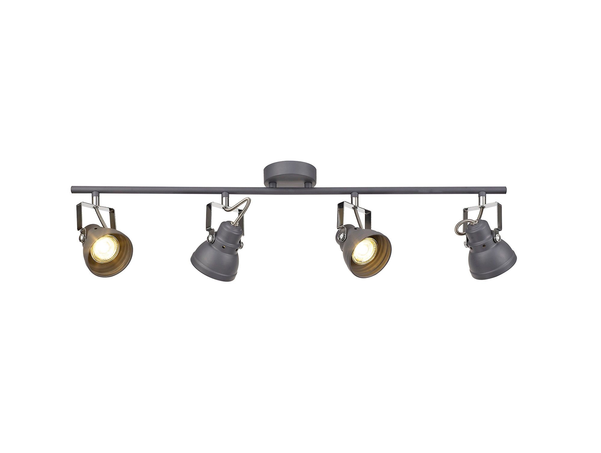  Adsish Adjustable Linear Bar Spotlight,  Matt Grey & Polished Chrome/Oiled Bronze & Polished Chrome