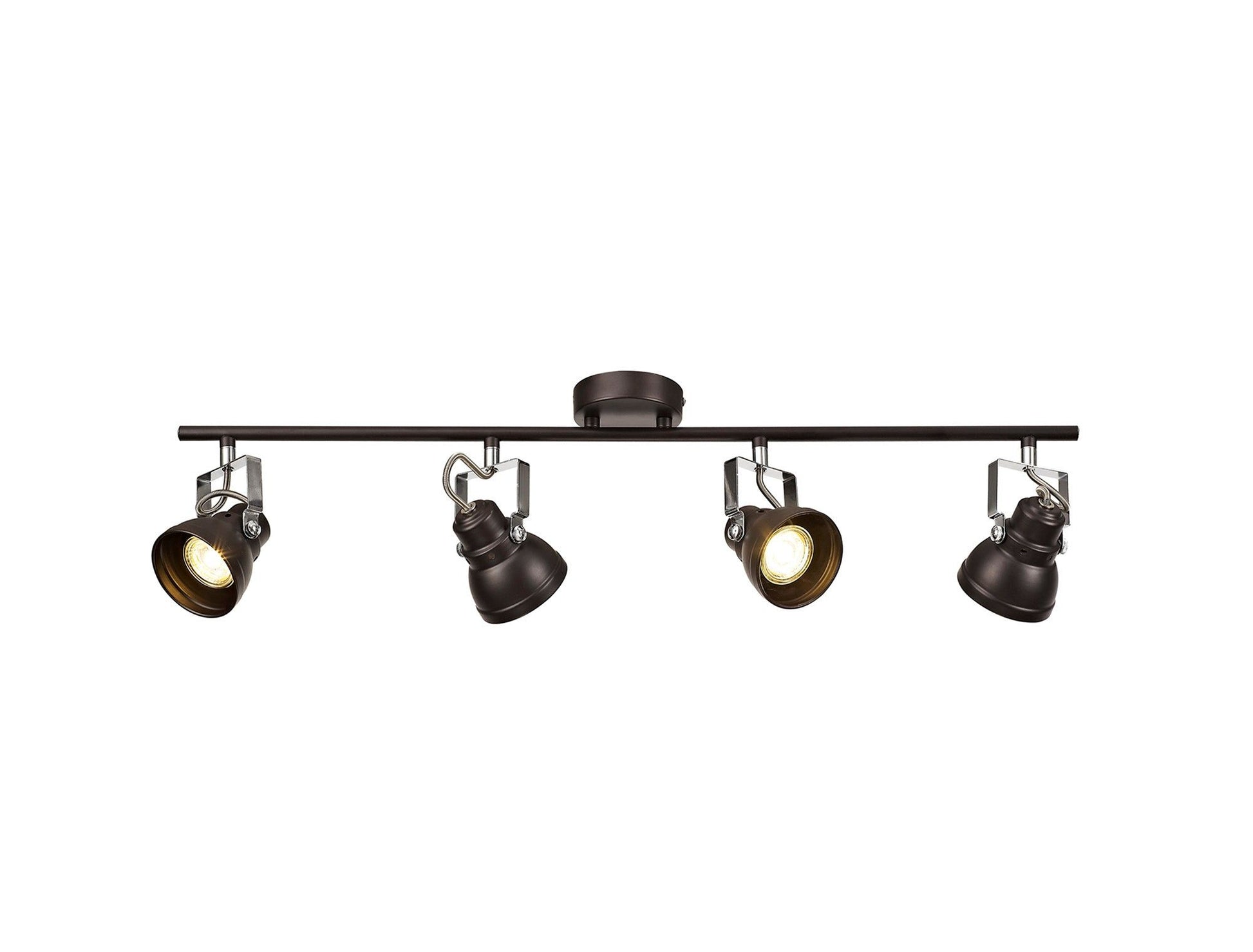  Adsish Adjustable Linear Bar Spotlight,  Matt Grey & Polished Chrome/Oiled Bronze & Polished Chrome