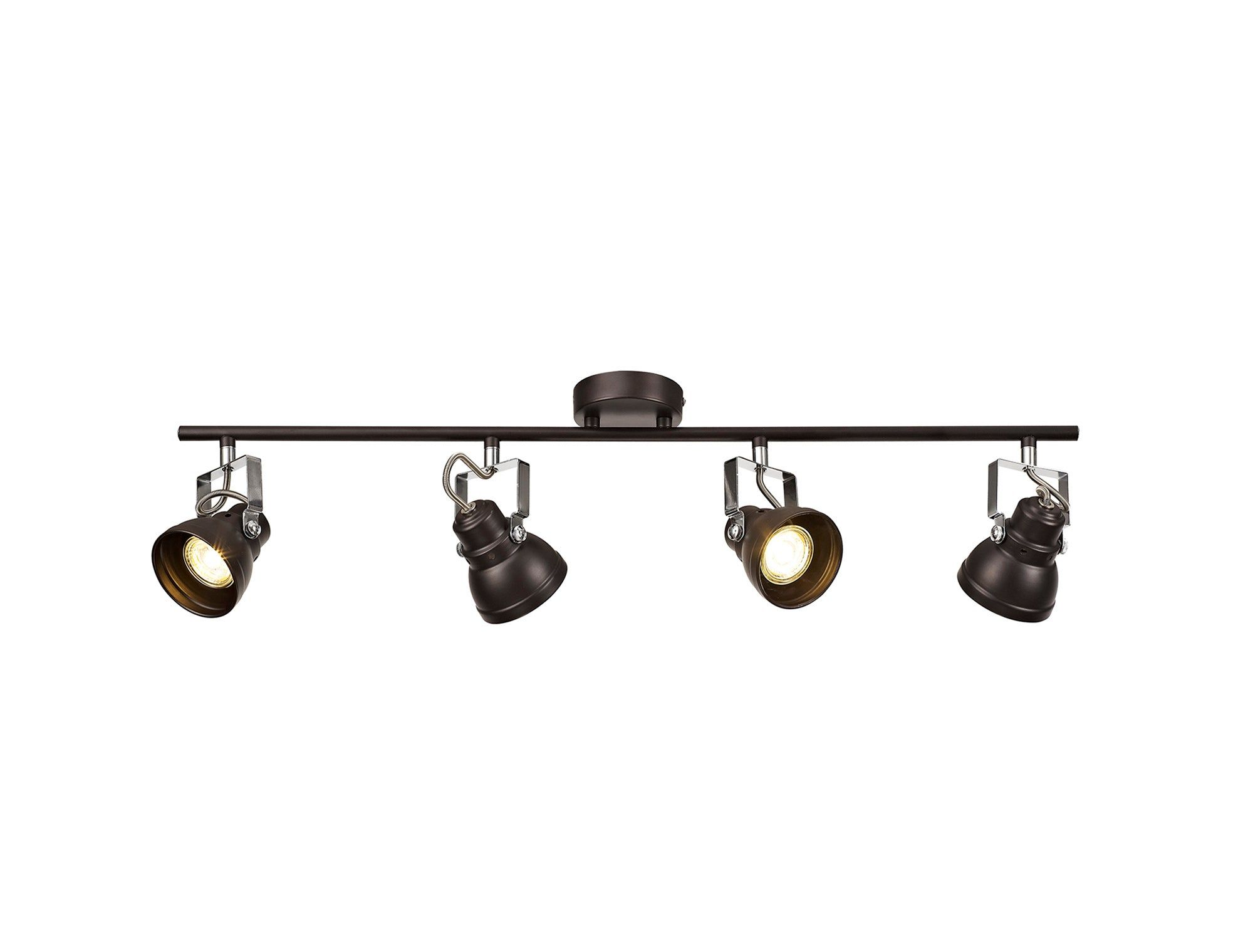  Adsish Adjustable Linear Bar Spotlight,  Matt Grey & Polished Chrome/Oiled Bronze & Polished Chrome