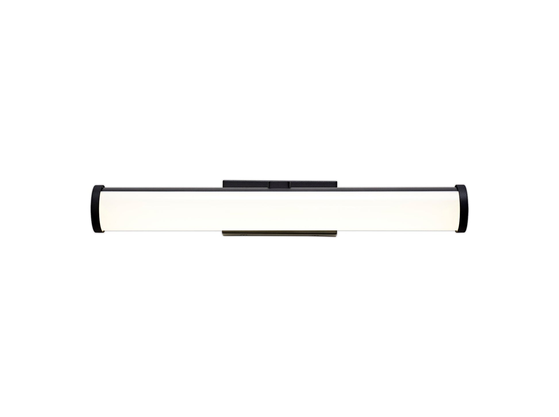 Tahini Wall Lamp Over Mirror, 1 x 12W LED, 4000K, 795lm, IP44, Polished Chrome/Sand Black, 3yrs Warranty