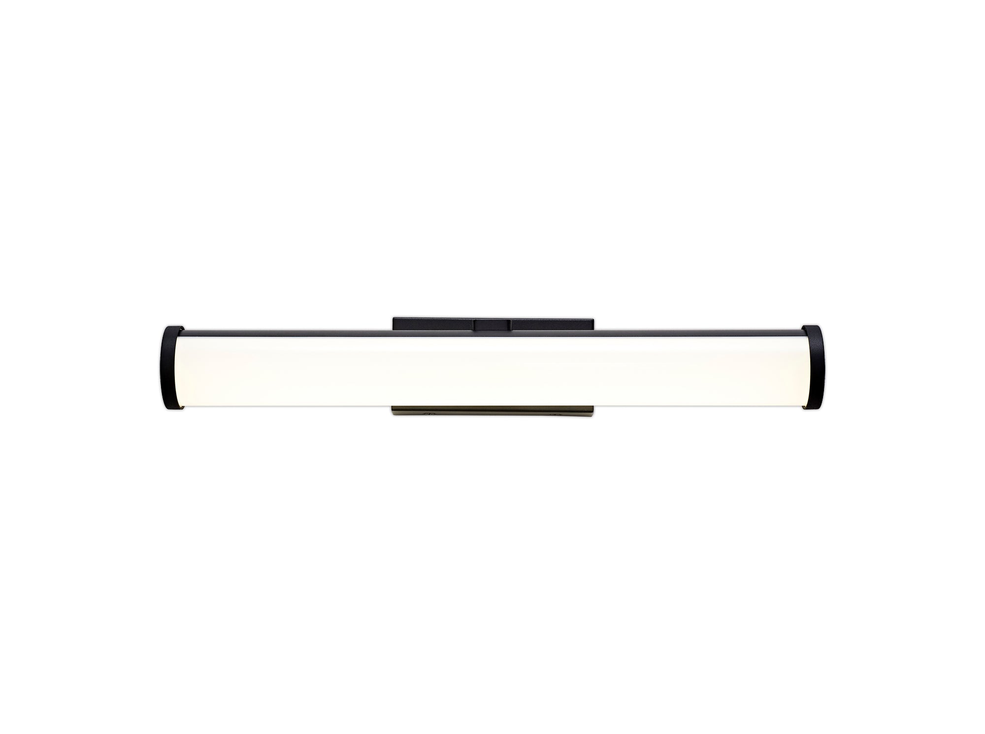 Tahini Wall Lamp Over Mirror, 1 x 12W LED, 4000K, 795lm, IP44, Polished Chrome/Sand Black, 3yrs Warranty