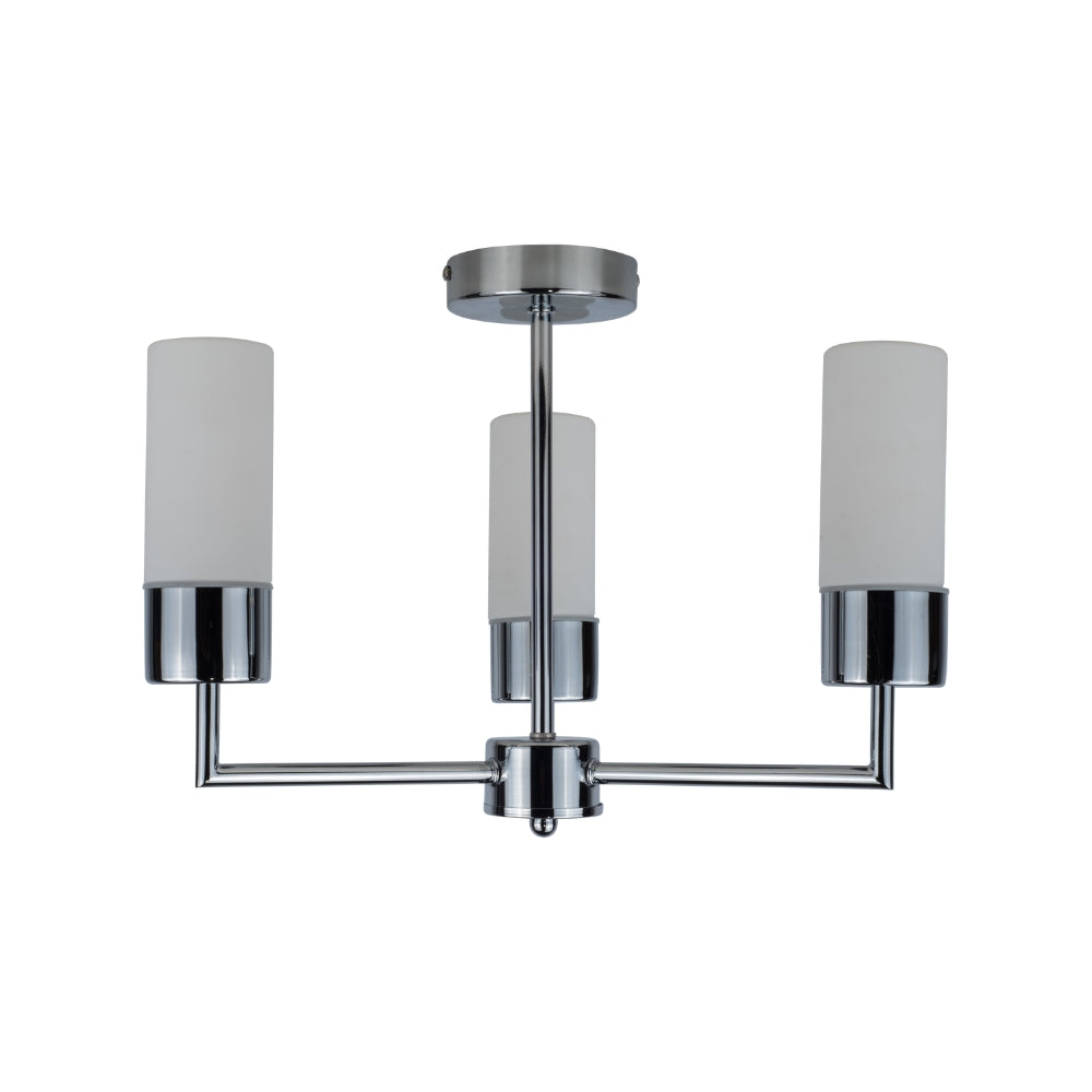 Talia 3/5Lt Bathroom Ceiling Light- Satin Brass/ Polished Chrome Finishes
