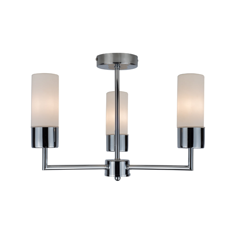 Talia 3/5Lt Bathroom Ceiling Light- Satin Brass/ Polished Chrome Finishes