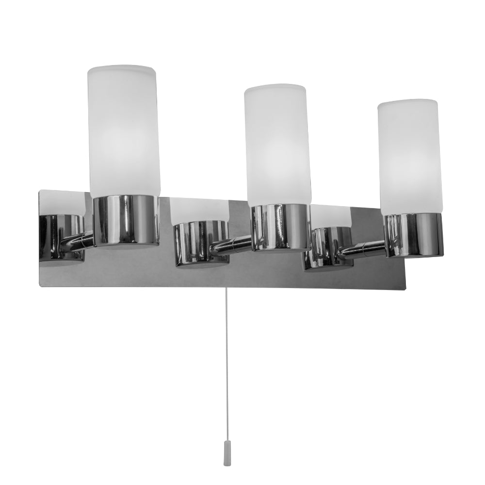 Talia Bathroom Wall Light IP44- Satin Brass/ Polished Chrome Finish