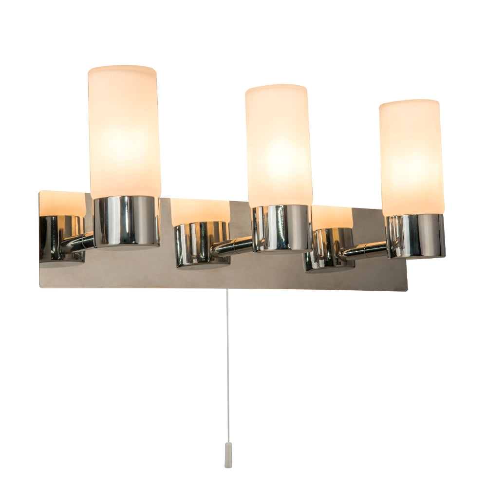 Talia Bathroom Wall Light IP44- Satin Brass/ Polished Chrome Finish