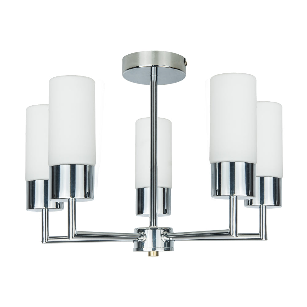 Talia 3/5Lt Bathroom Ceiling Light- Satin Brass/ Polished Chrome Finishes