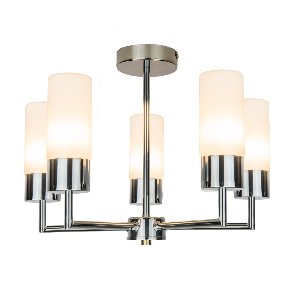 Talia 3/5Lt Bathroom Ceiling Light- Satin Brass/ Polished Chrome Finishes