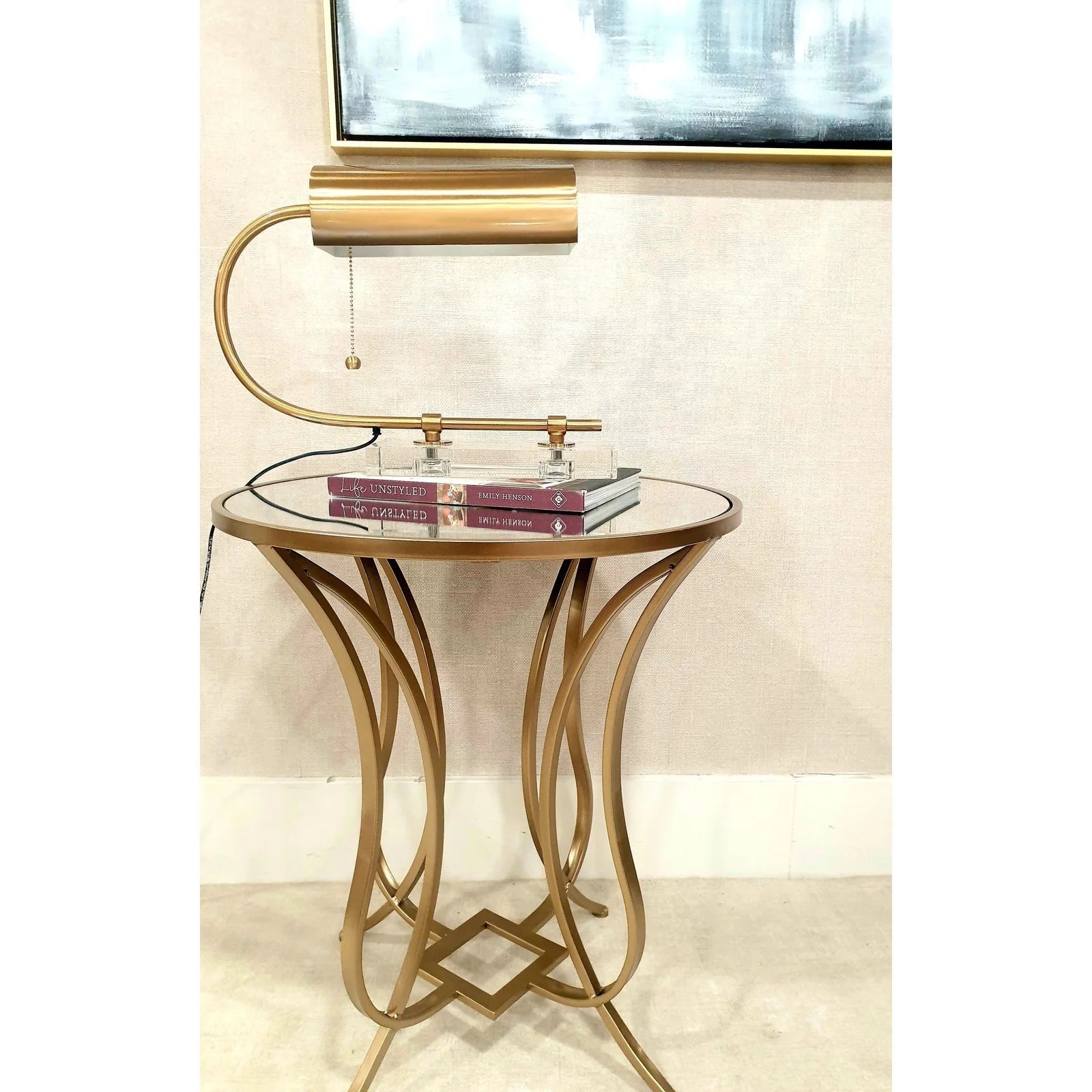 Talia Lamp Table - Antique Gold Finish