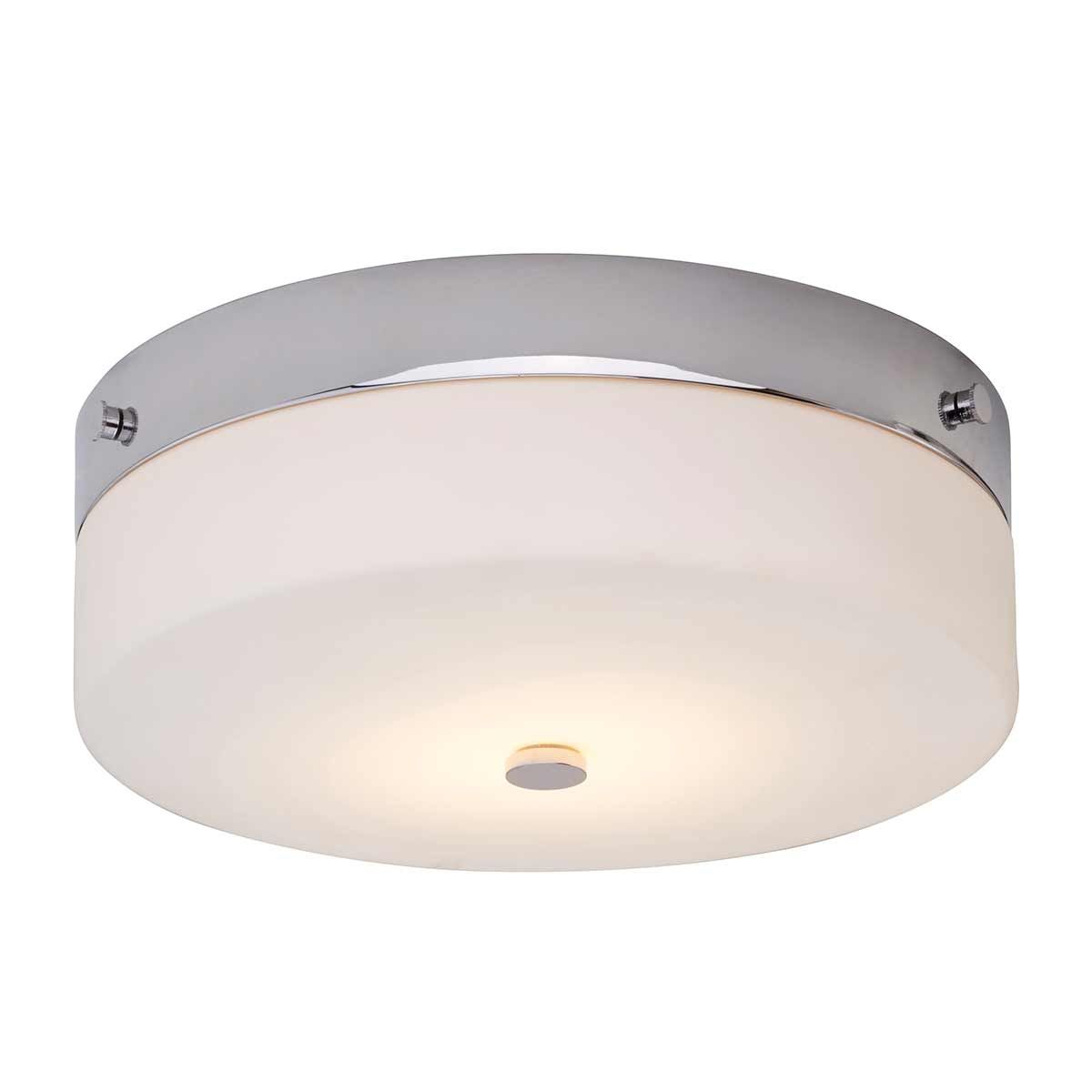 Tamar Medium/Large Flush Ceiling Light IP44 – Polished Chrome / Polished Chrome
