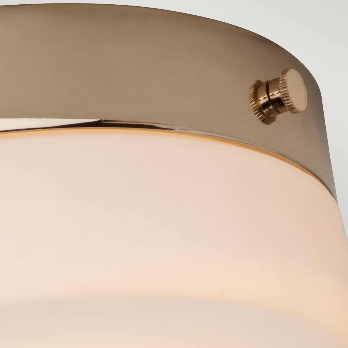 Tamar Medium/Large Flush Ceiling Light IP44 – Polished Chrome / Polished Chrome