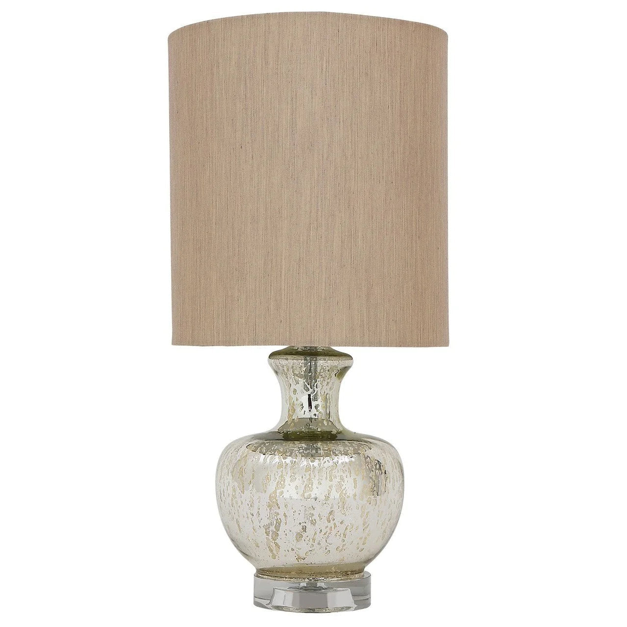 Tami Lamp Set of 2 - Mercury Glass with Silver & Crystal Finish