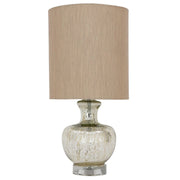 Tami Lamp Set of 2 - Mercury Glass with Silver & Crystal Finish