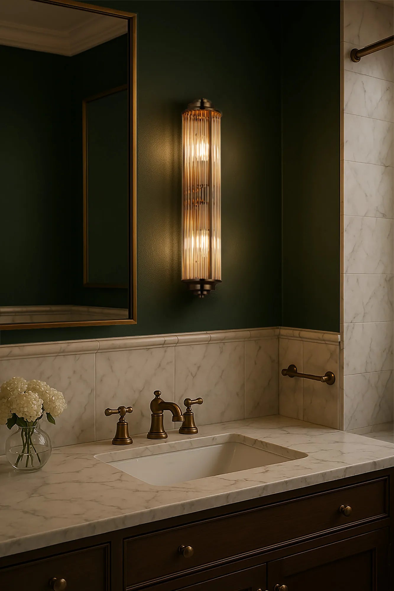 Gwen Small/Large 2Lt Bathroom Wall Flush Light IP44 - Various Colours