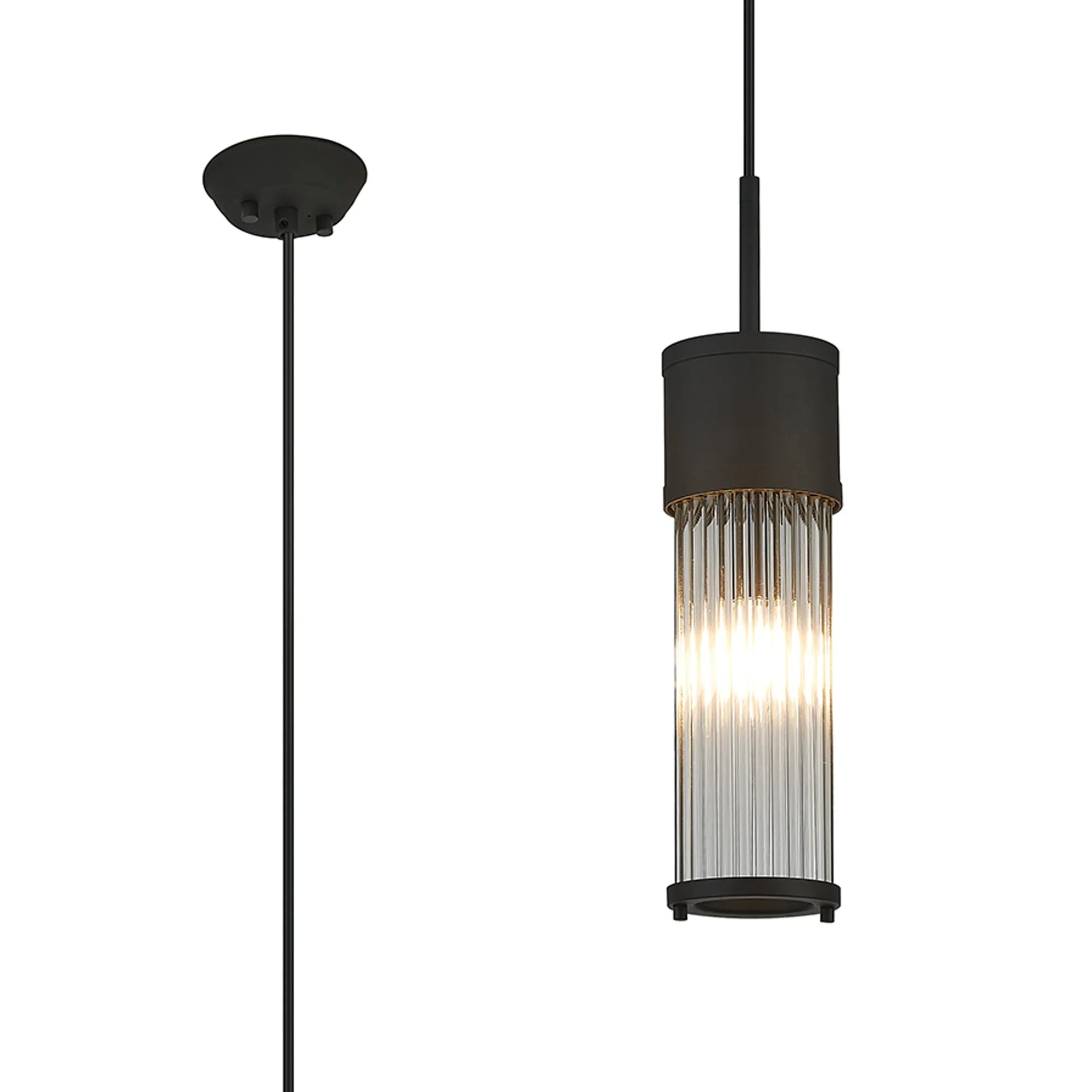 Gwen 1/2 Light Glass Rod Bathroom Wall Lights, E14, IP44- Various Finishes