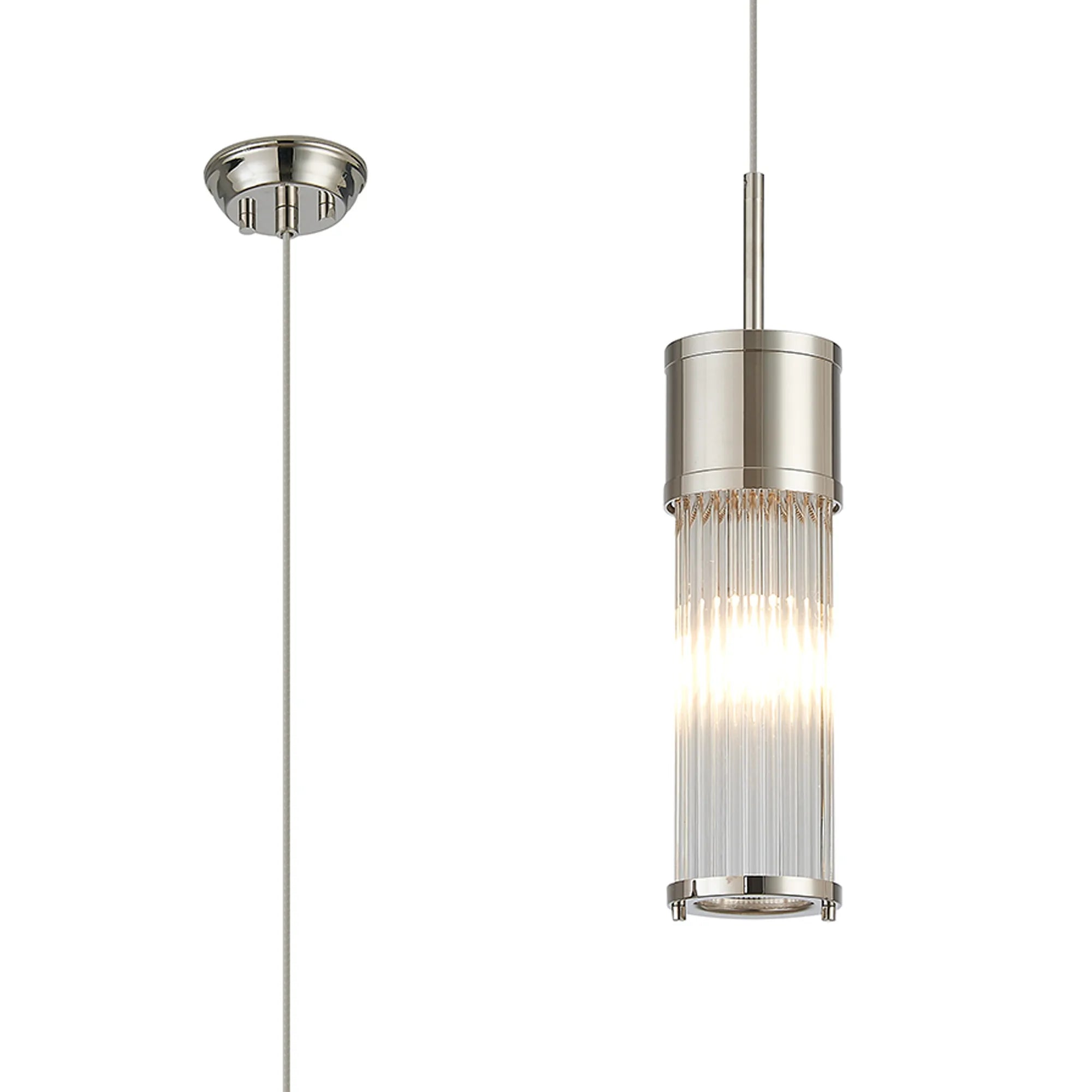 Gwen 1/2 Light Glass Rod Bathroom Wall Lights, E14, IP44- Various Finishes