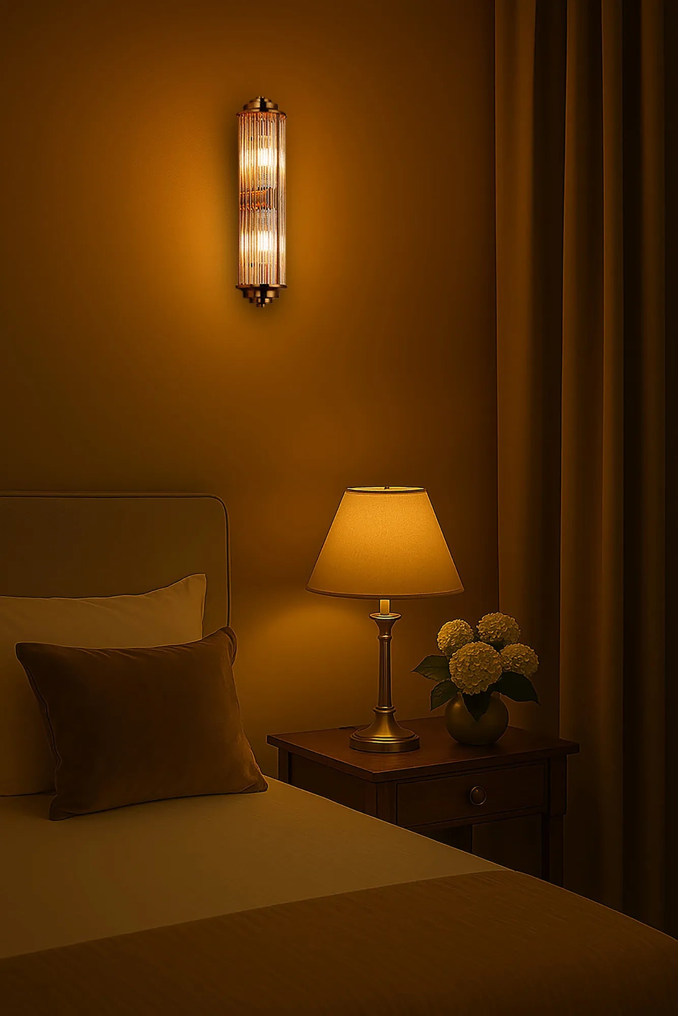 Gwen Small/Large 2Lt Bathroom Wall Flush Light IP44 - Various Colours