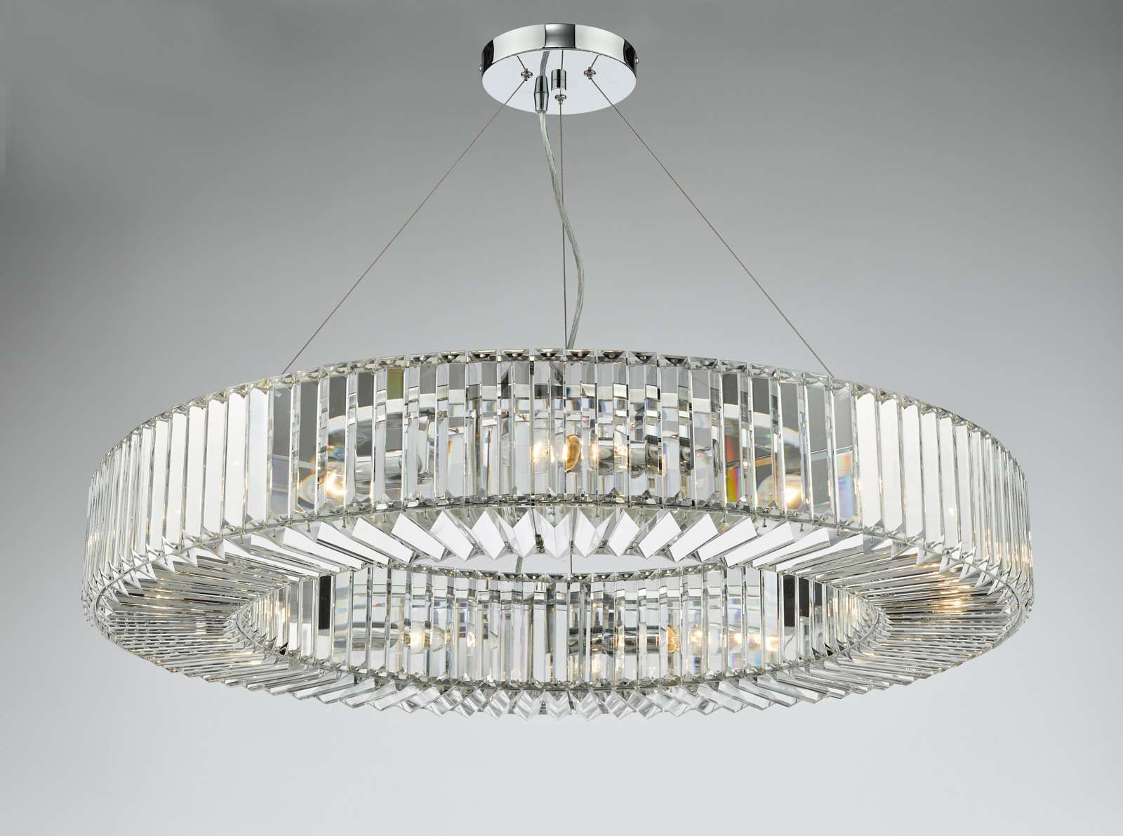 Teyana 9Lt Crystal Ceiling Light - Polished Chrome Crystal