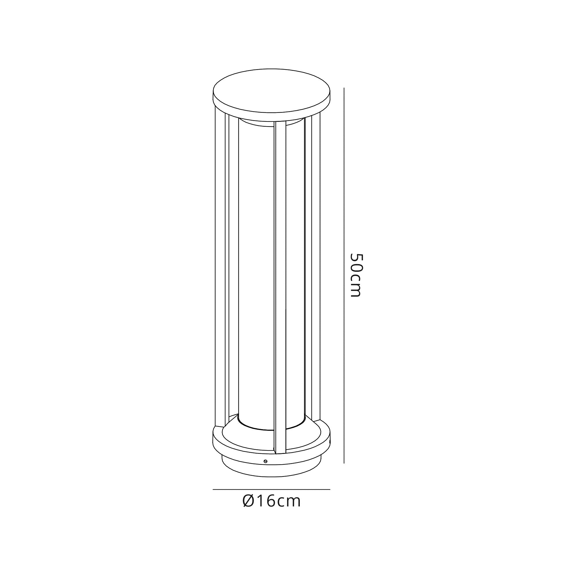 Thoeim Post Lamp Large, 1 x E27, IP65, Anthracite, 2yrs Warranty Outdoor light - Cusack Lighting