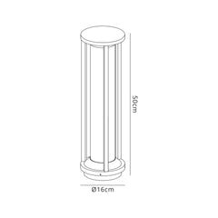 Thoeim Post Lamp Large, 1 x E27, IP65, Anthracite, 2yrs Warranty Outdoor light - Cusack Lighting