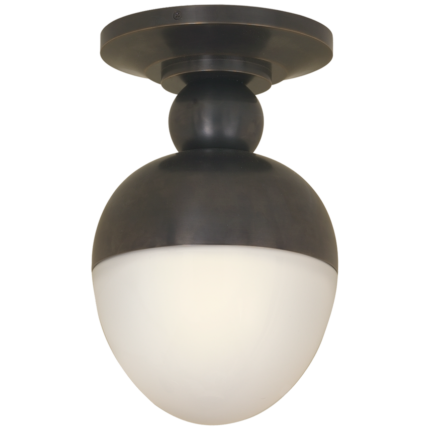 Clark 1Lt Semi Flush - Antique Brass/Bronze