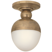 Clark 1Lt Semi Flush - Antique Brass/Bronze