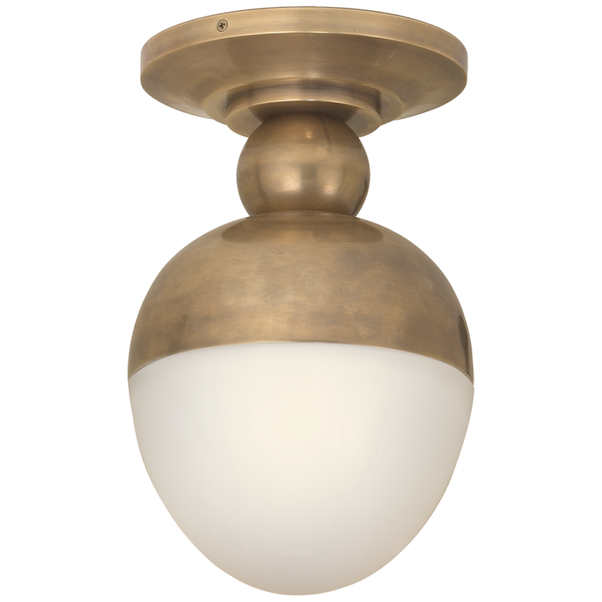 Clark 1Lt Semi Flush - Antique Brass/Bronze