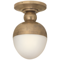 Clark 1Lt Semi Flush - Antique Brass/Bronze