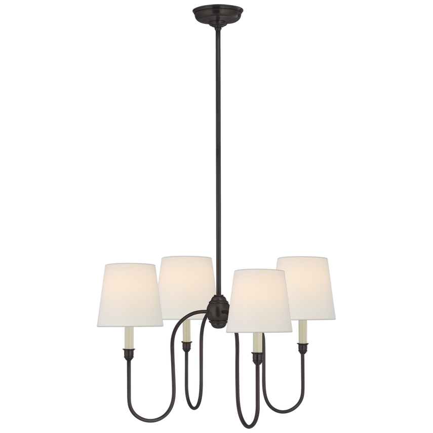 Vendome Small Chandelier- Brass/ bronze Finish