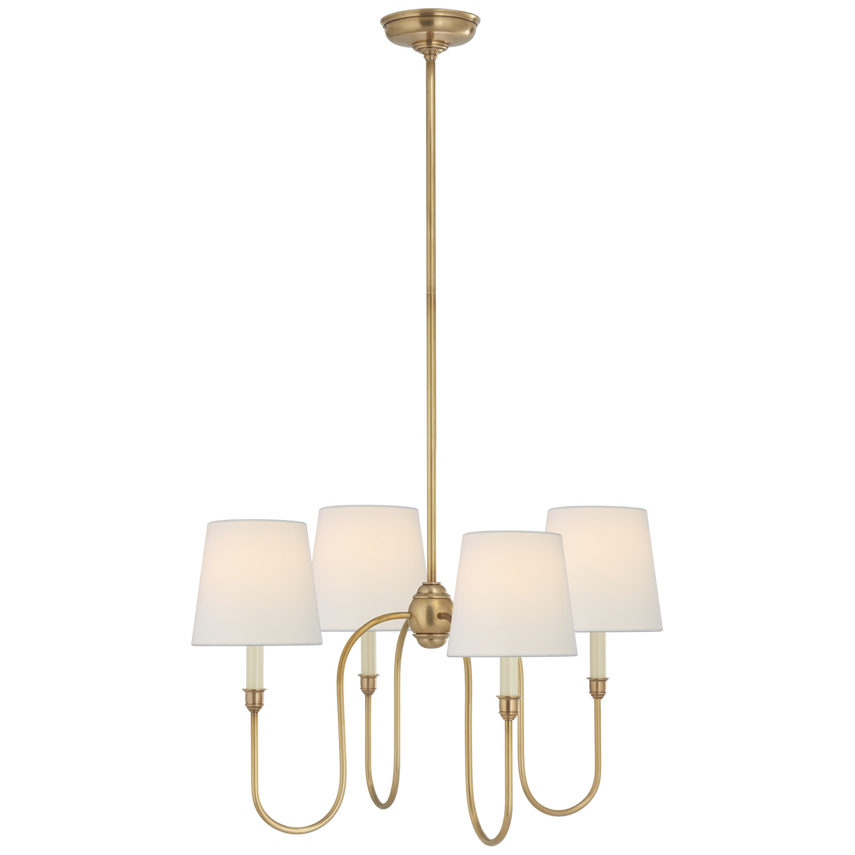 Vendome Small Chandelier- Brass/ bronze Finish