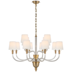 Vivian Large One/Two Tier Chandelier- Brass/ Nickel Finishes