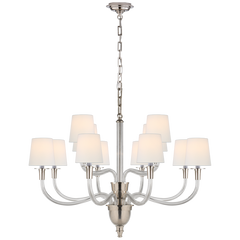 Vivian Large One/Two Tier Chandelier- Brass/ Nickel Finishes