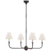 Piaf Chandelier- Aged Iron & Ebonized Oak