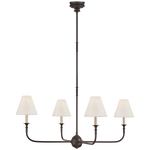 Piaf Chandelier- Aged Iron & Ebonized Oak
