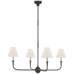 Piaf Chandelier- Aged Iron & Ebonized Oak