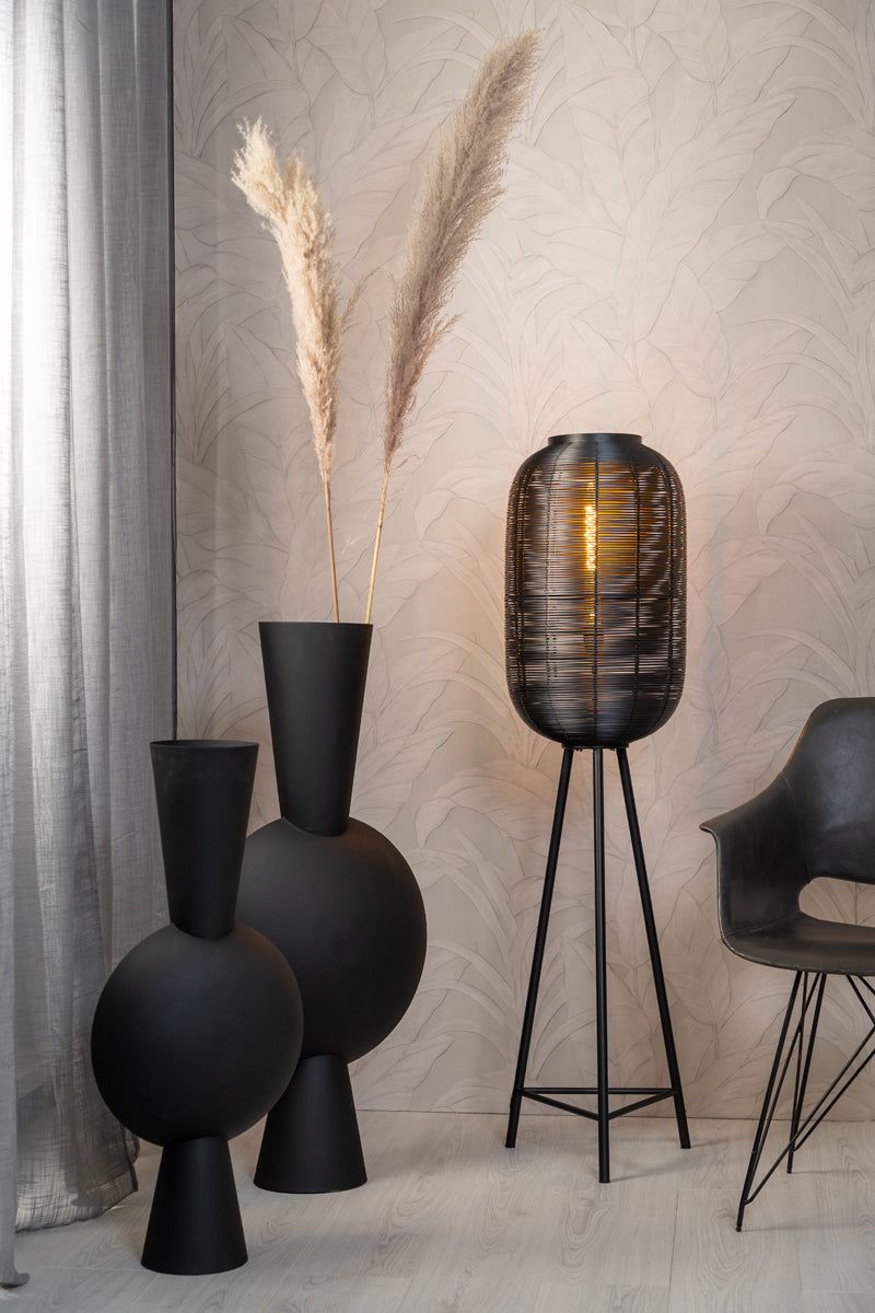 Tomek Medium Floor Lamp Tripod - Matt Black Finish