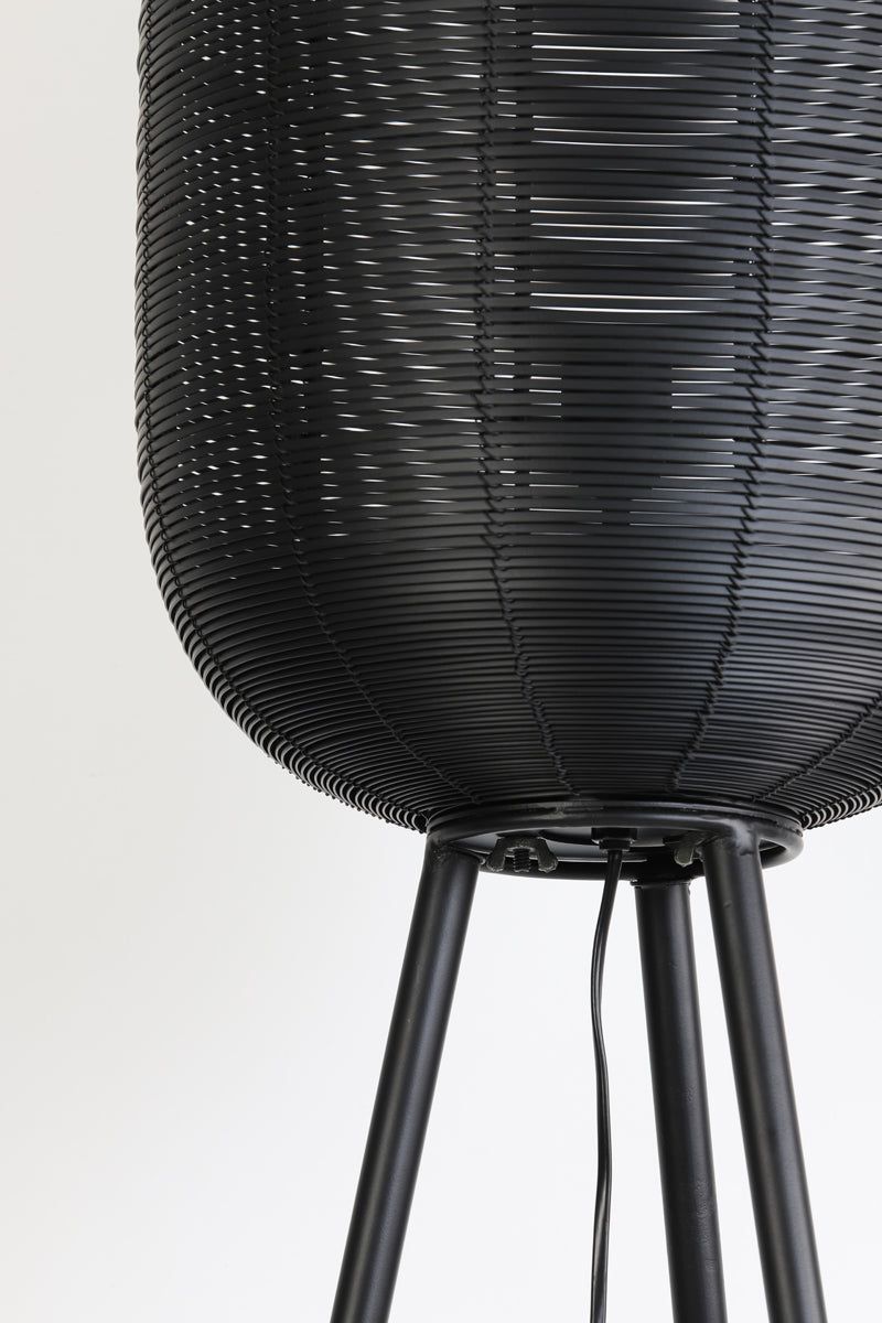 Tomek Medium Floor Lamp Tripod - Matt Black Finish