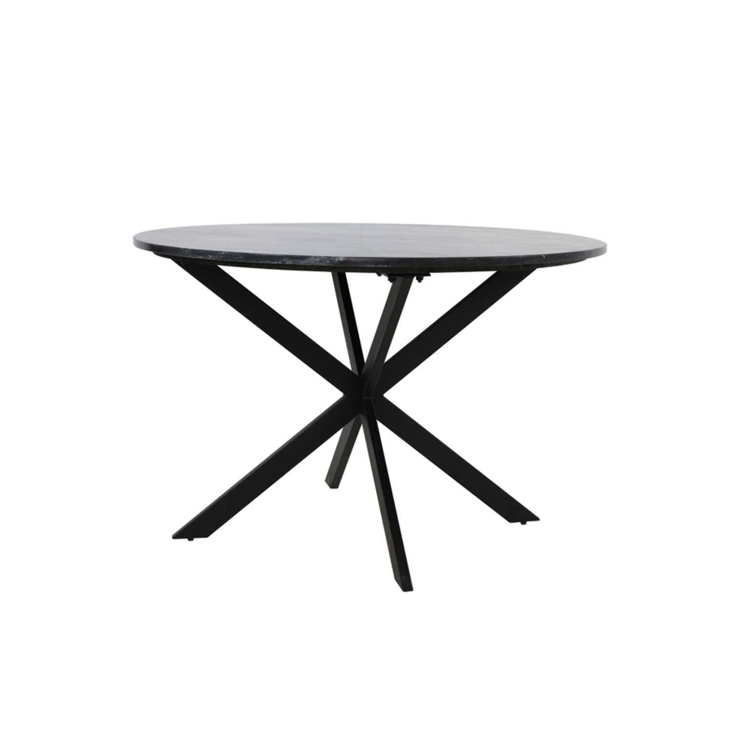 Tomochi Dining Table - Black Marble Top & Black Finish