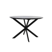 Tomochi Dining Table - Black Marble Top & Black Finish