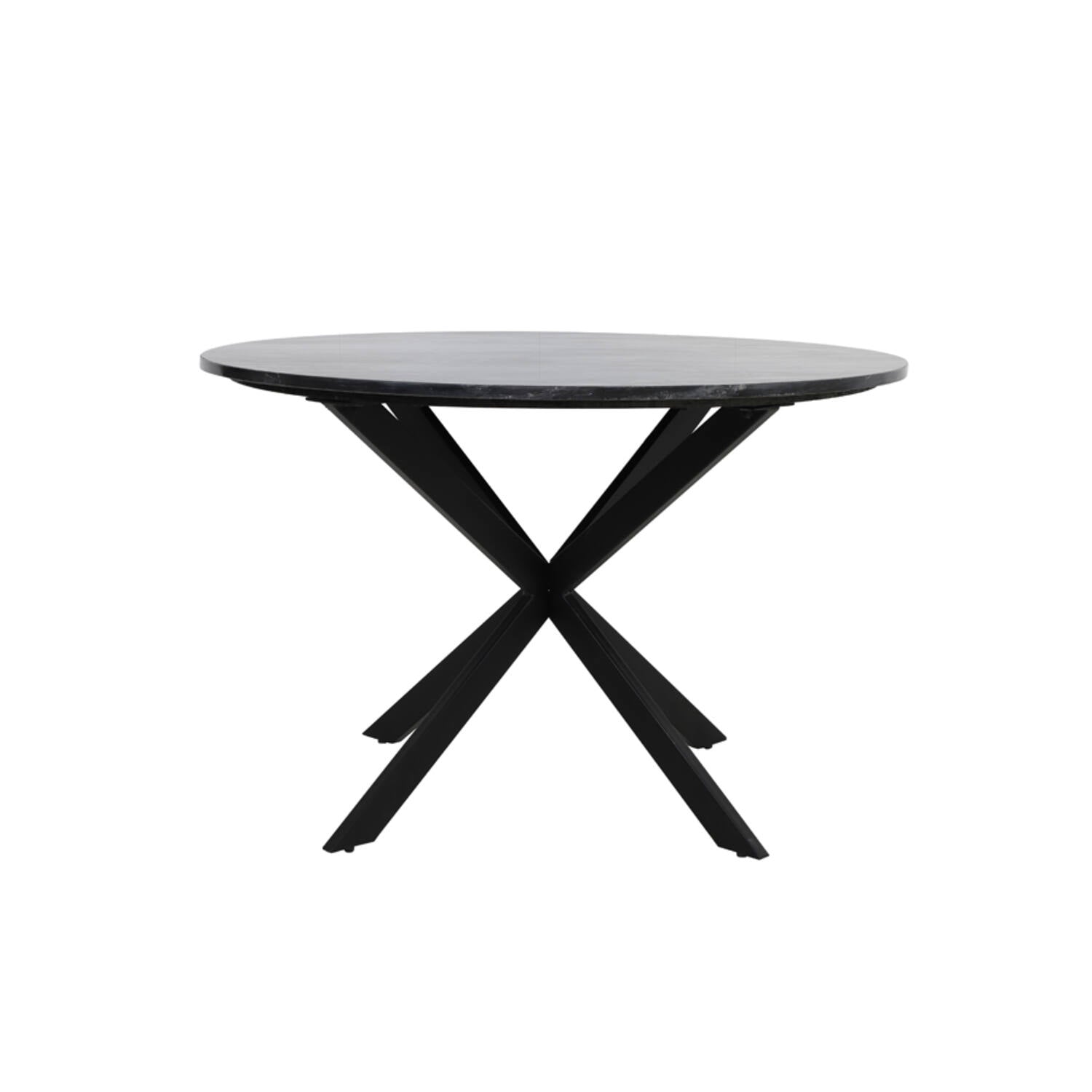 Tomochi Dining Table - Black Marble Top & Black Finish