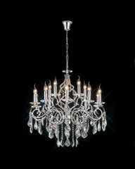 Torino 15Lt/18Lt Crystal Chandeliers - Chrome/Gold