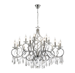 Torino 15Lt/18Lt Crystal Chandeliers - Chrome/Gold