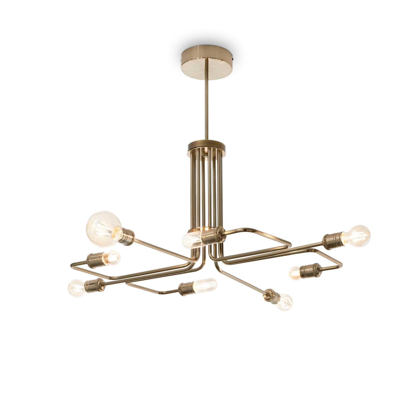 Triumph Centre Ceiling Light - Black/Brass Finish - Cusack Lighting