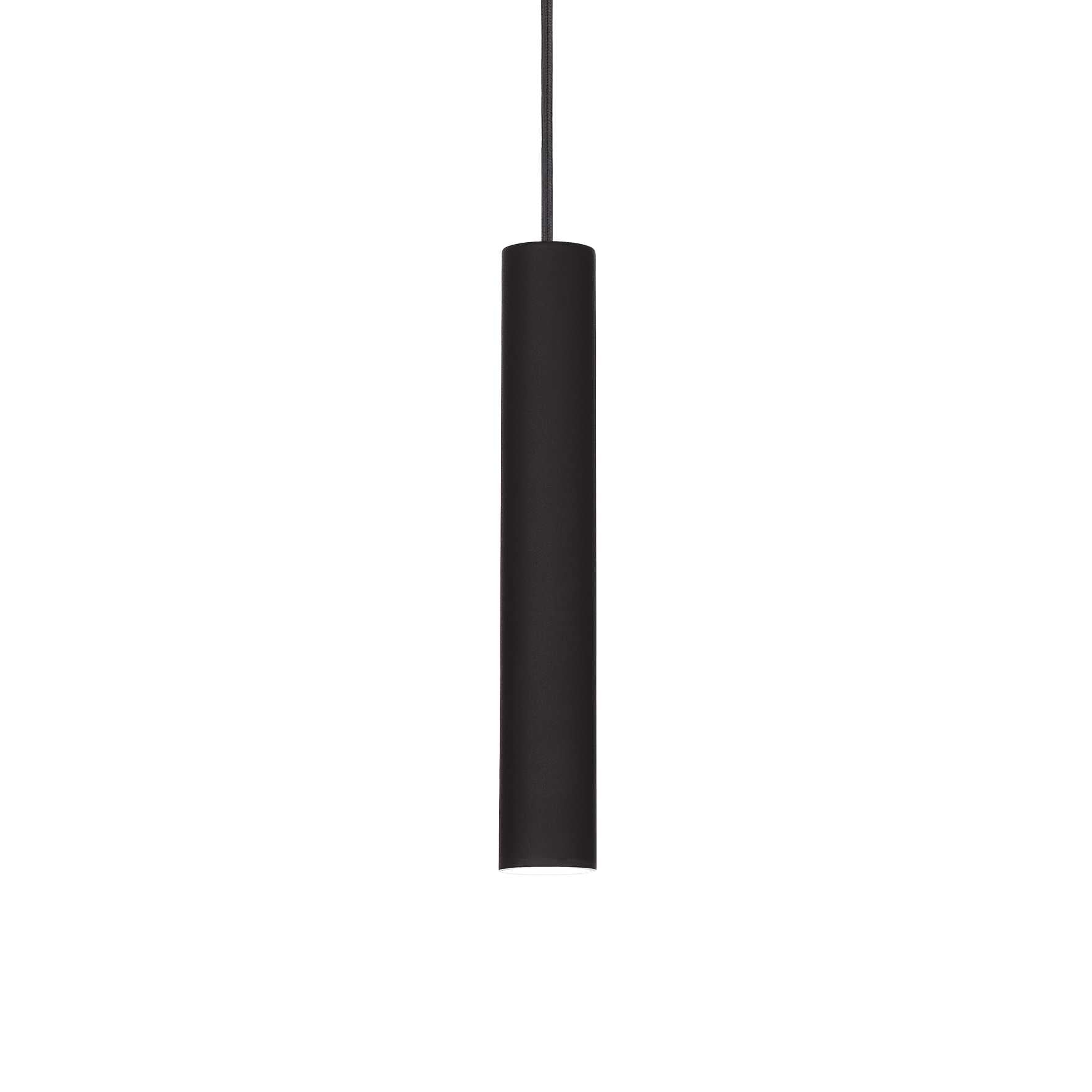 Tube Medium/Large LED Hanging Light - White/Black Finish