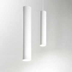 Tube Medium/Large LED Hanging Light - White/Black Finish
