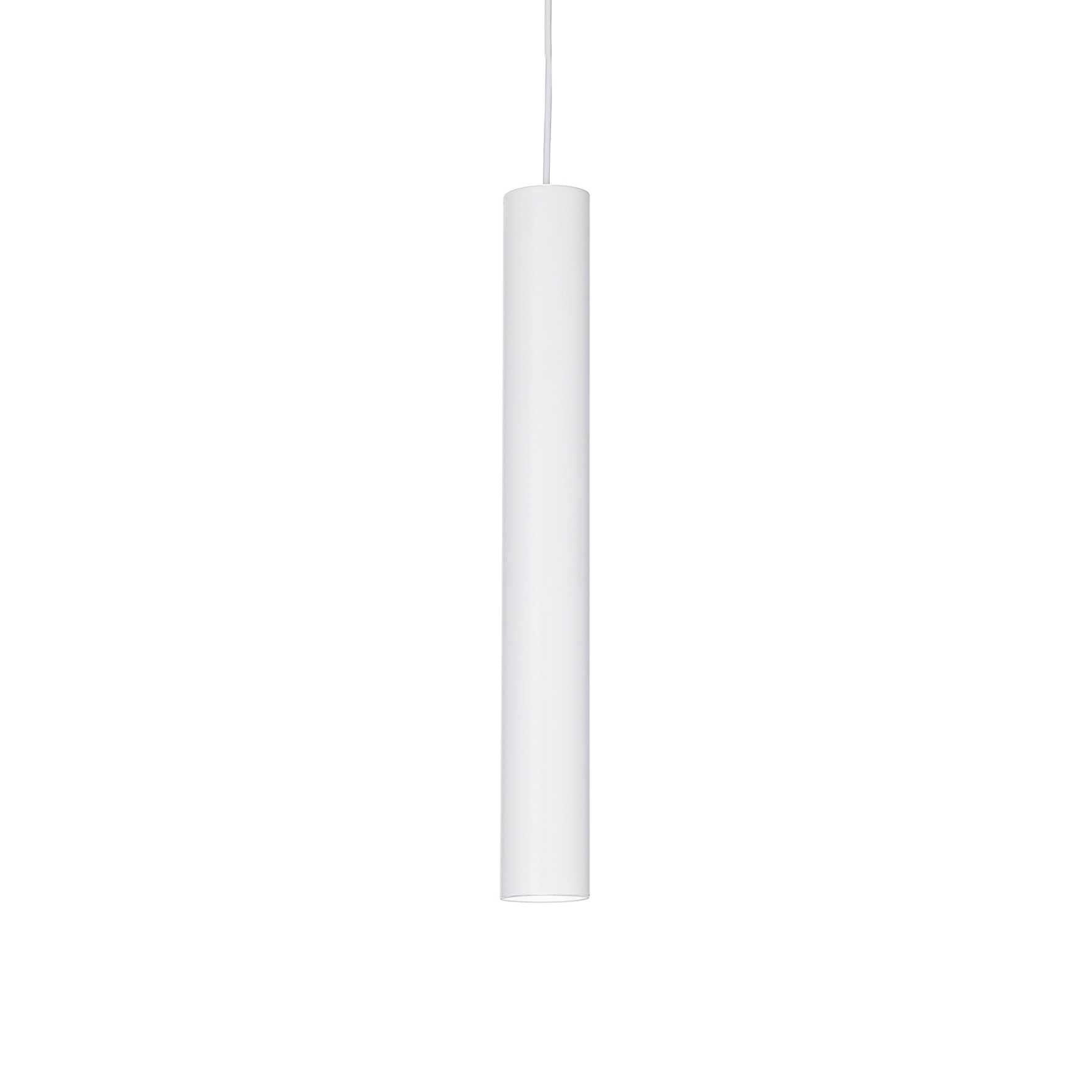 Tube Medium/Large LED Hanging Light - White/Black Finish