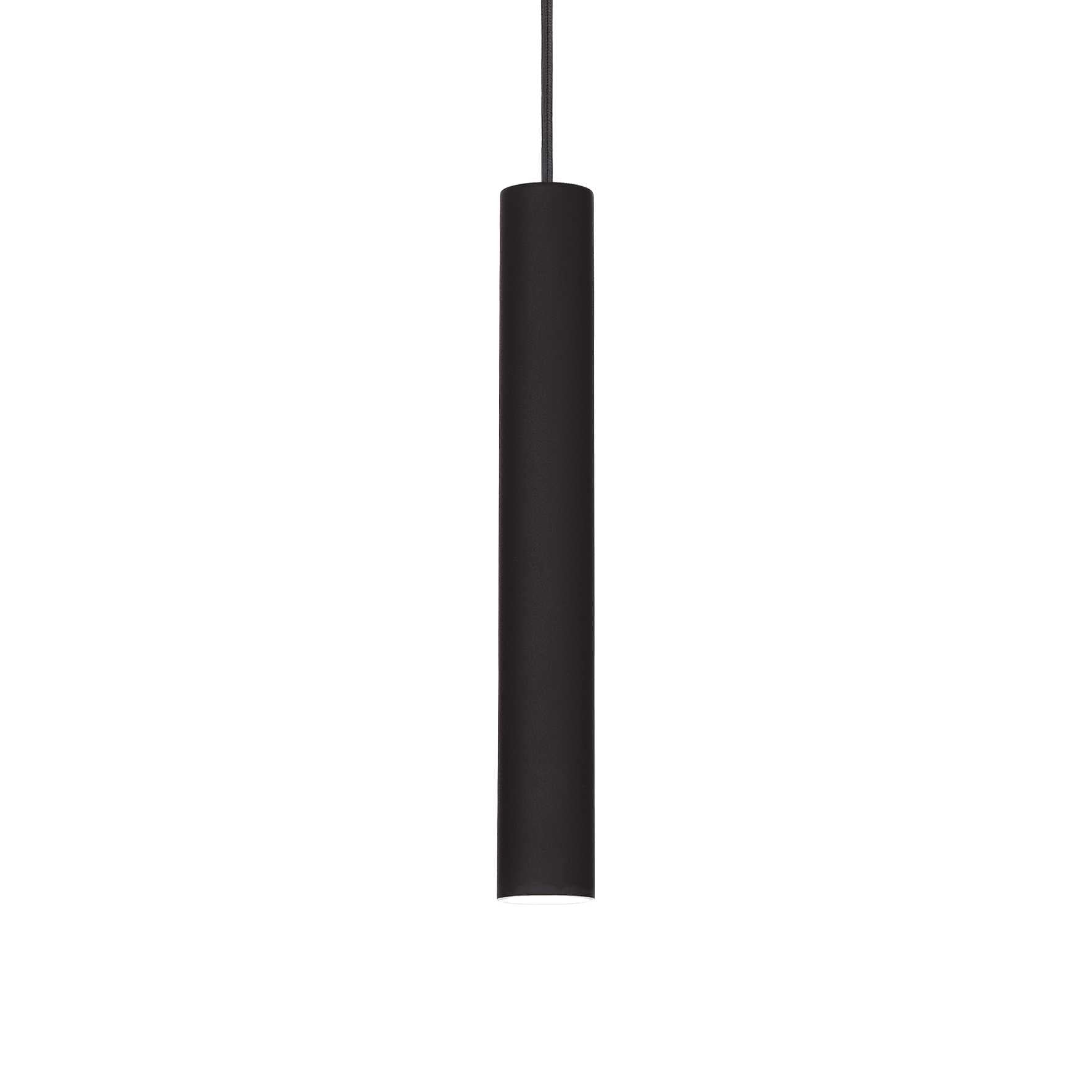 Tube Medium/Large LED Hanging Light - White/Black Finish