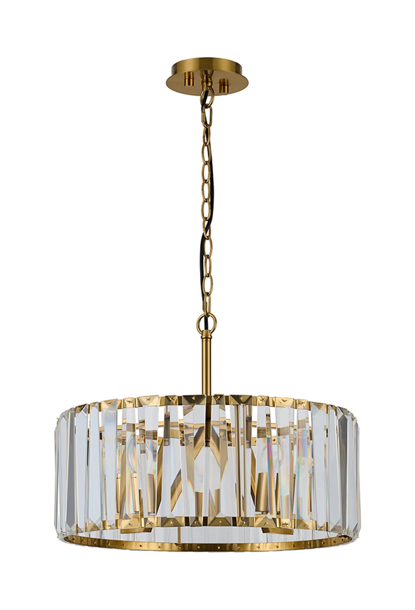 Tudor 4/6/8Lt Crystal Hoop Chandelier- Various Finishes