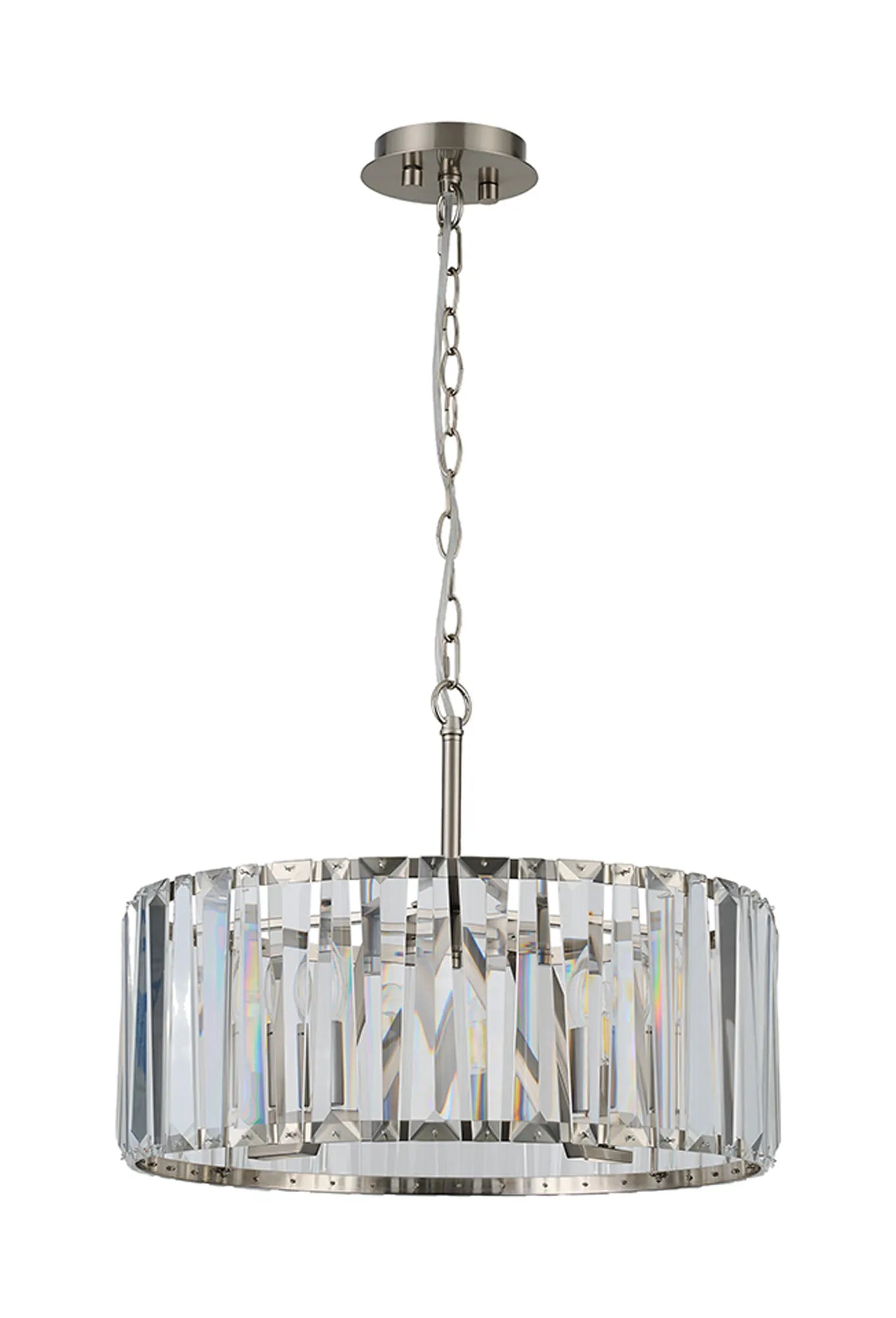 Tudor 4/6/8Lt Crystal Hoop Chandelier- Various Finishes